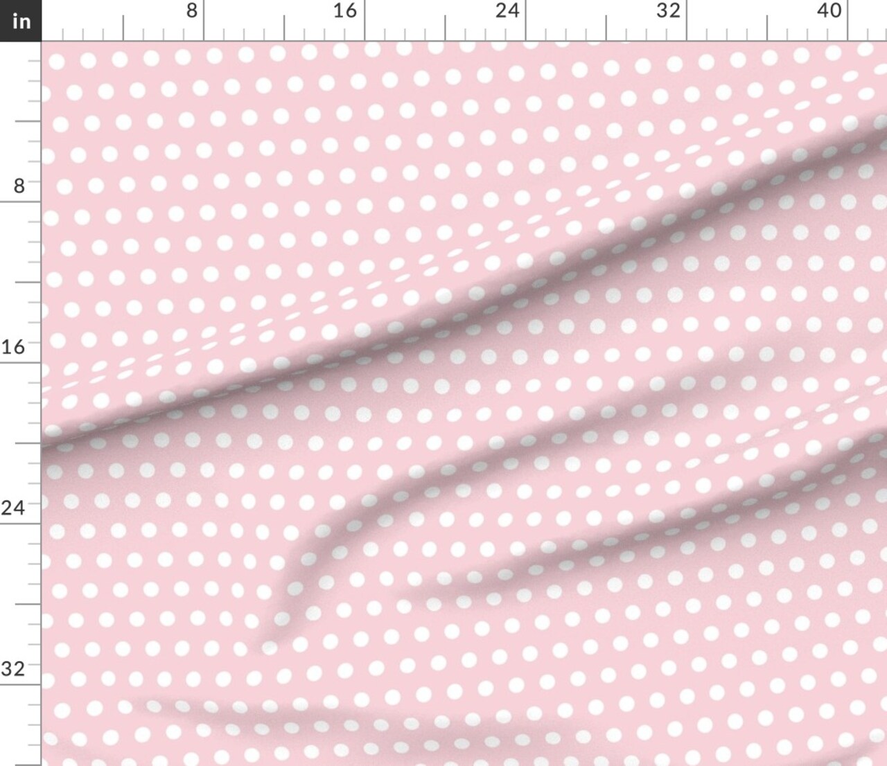 Various Fabrics by the Yard or Fat Quarter Pink Bright Polka Dots Pale Ditsy Large Scale Custom Printed Fabric by Spoonflower